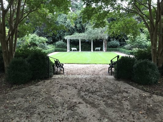 The peaceful Rose Garden.