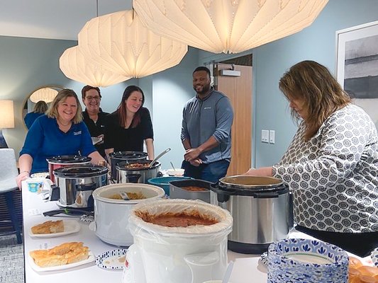 Our Minneapolis team enjoying our annual Souper Bowl contest.