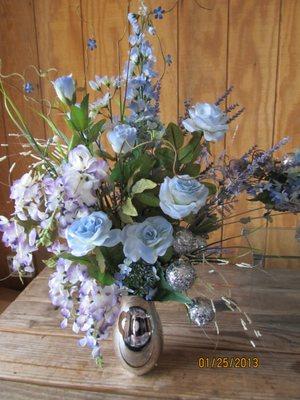 permanent flowers in a vase