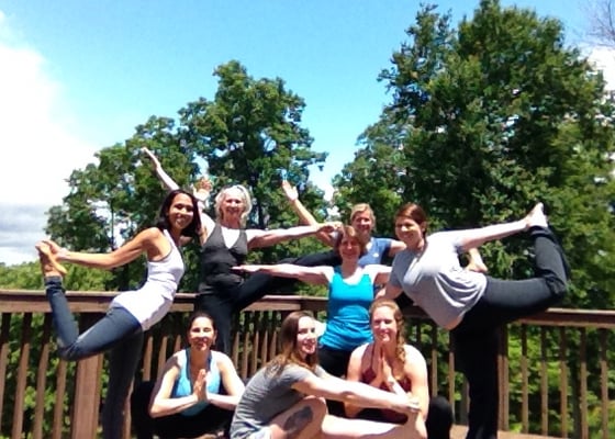 newly minted yoga teachers that just graduated from YOY's teacher training.