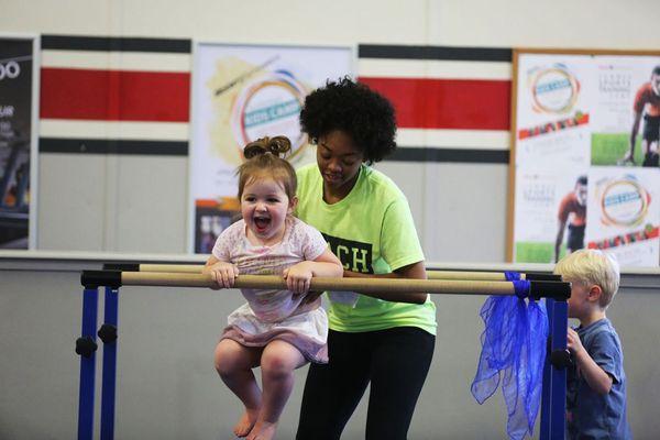 Gymnastics for toddlers at Boost Gymnastics.