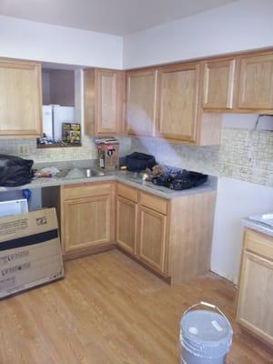 Kitchen cabinet and counter top replacement