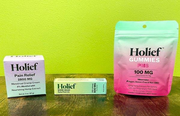 Ladies, Mother Nature got you feeling blah? Stop by Pure CBD and check out our new arrivals from @holiefhelps .  We've got the perfect topic