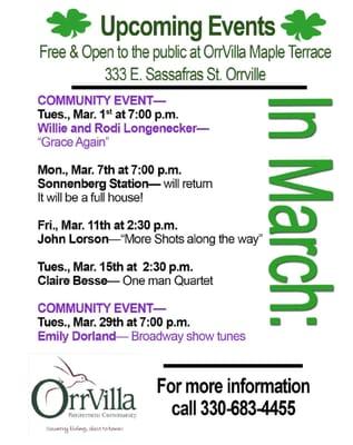 March Events!