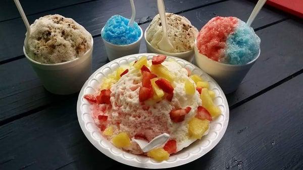 Delicious Shaved right off the block Shaved Ice!! No chunks of ice here!!