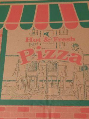 Familiar pizza box