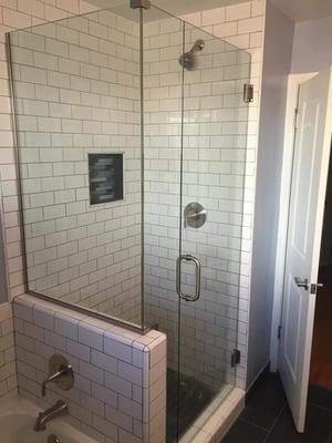 One of the shower doors they installed