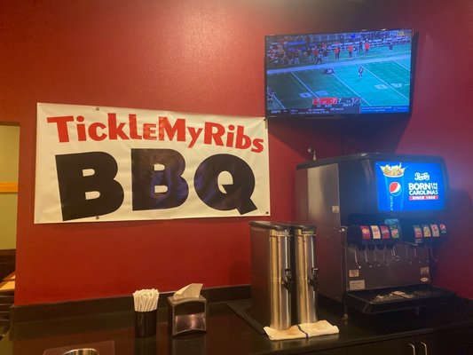 You can also watch sports while you eat!