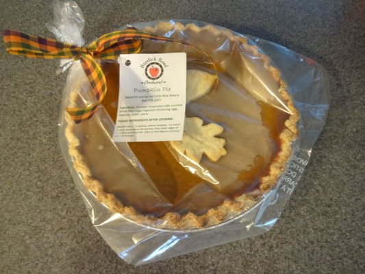 Pumpkin pie, from Burdick Road Orchard in New Hartford, CT.