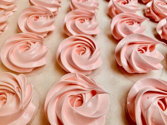 Rose Meringues