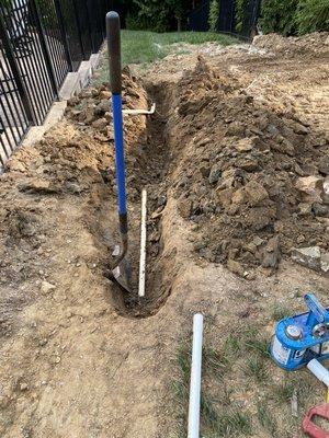 Irrigation repairs after pool installation