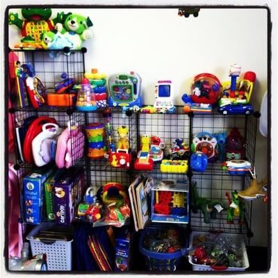 We have a large selection of new and gently used indoor/outdoor toys.