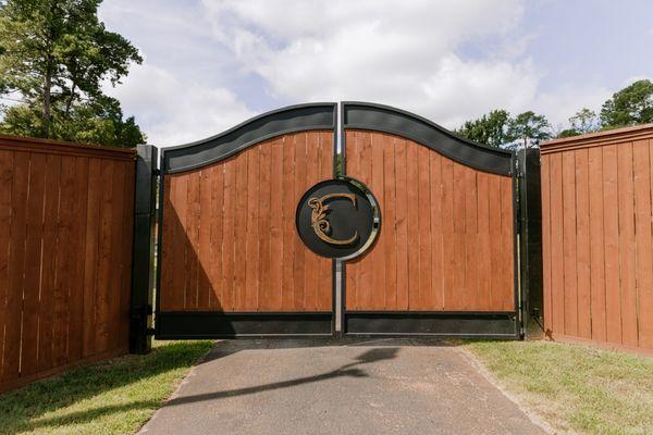 Gated front entrance to The Chateau of Longview