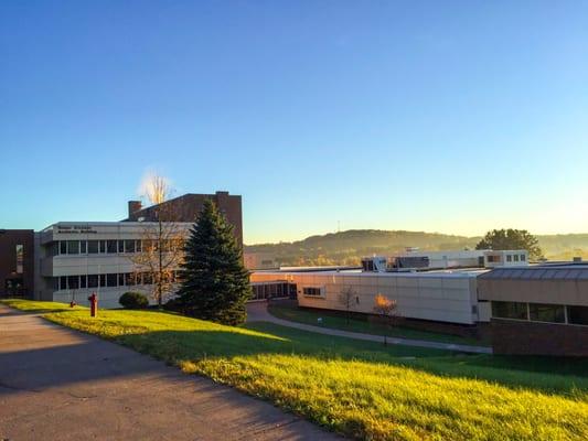 Autumn sunrise over Gogebic Community College's main campus in Ironwood, Michigan. 10-7-2015.