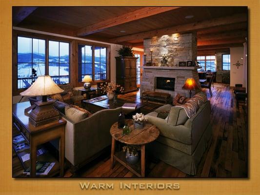 Open floor plans with warm interiors.