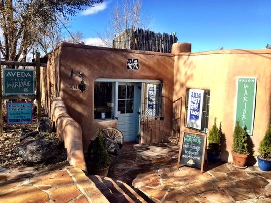 Aveda Salon Marjorie on historic Ledoux St. in Taos, NM