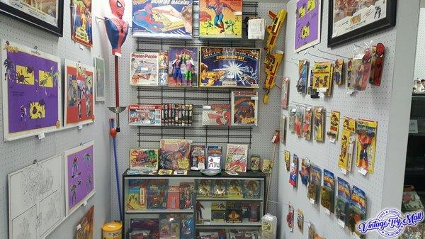 Full booth dedicated to vintage Spider-Man