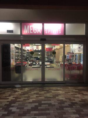 Entrance of Mega Wine & Spirits