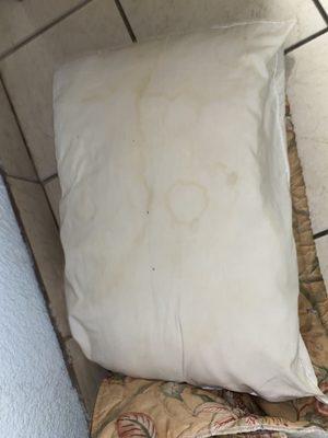 Stains on pillow