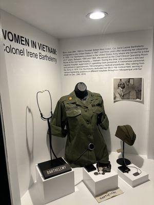 Exhibit about army nurses in Vietnam