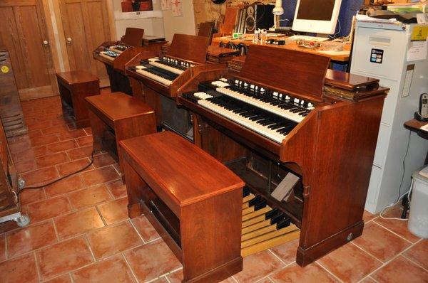 Hammond C3 organs at The Hammond Organ Center