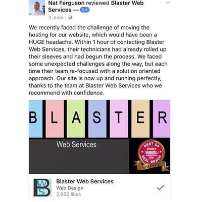 Let's Connect! on Facebook - https://www.facebook.com/blasterwebservices