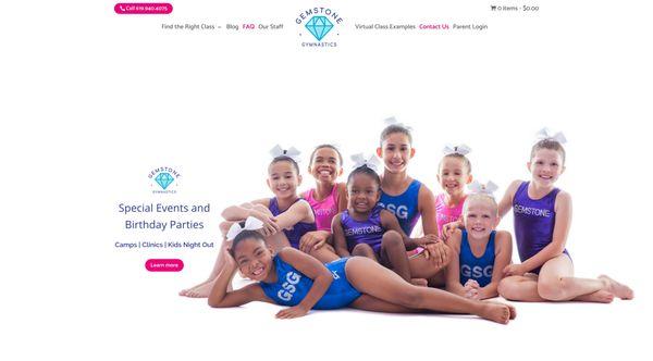 Web Development and Web Maintenance for Gemstone Gymnastics