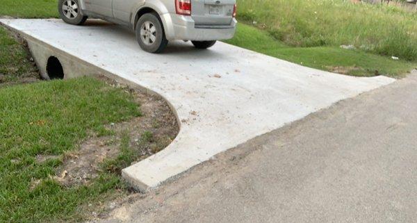 Recent driveway done