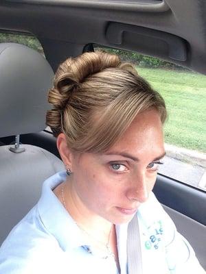 Front view of wedding updo by Sandra