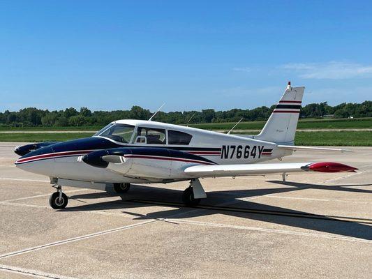 N7664Y our Piper Twin Commanche.