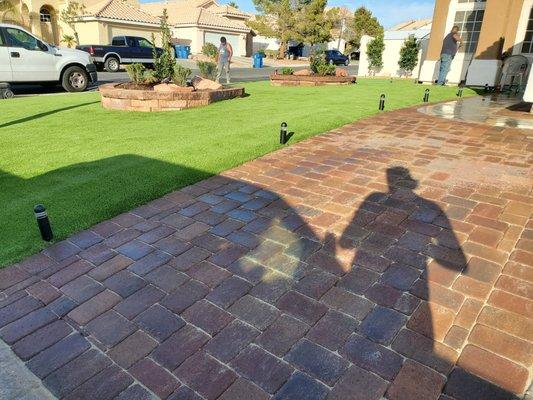 Pavers and turf design