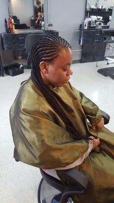 #Feed-in braids #invisible cornrows