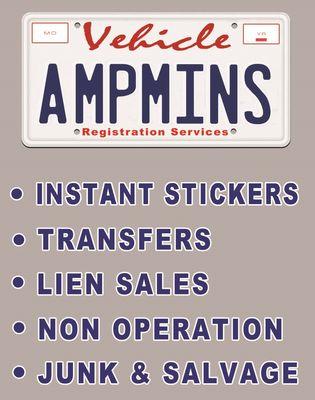 We offer Registration Services in our office. Same day stickers.