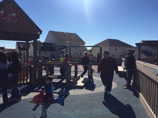 Swings in little kid playground