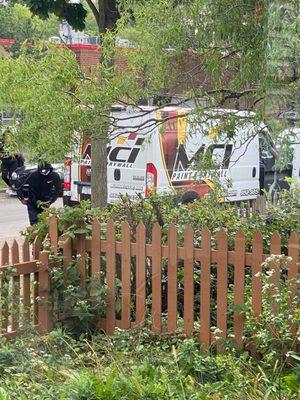 Here is an MCI truck participating in a drug deal on my block.