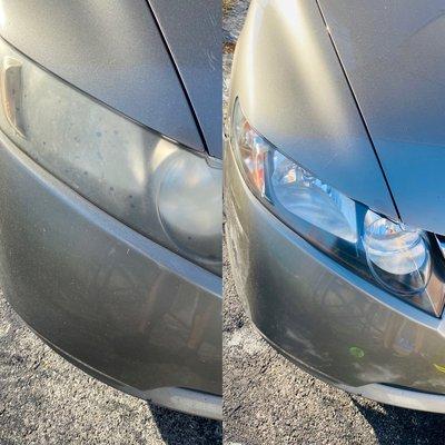 Before & After Headlight Restoration