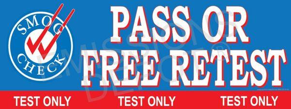 Pass or Free Retest on 2000 and Newer Vehicles