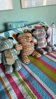 Special projects...Memory Bears , memory quilts