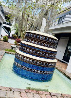 Fountain in the square outside