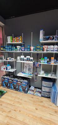 Some of our dry foods and some aquarium supplies