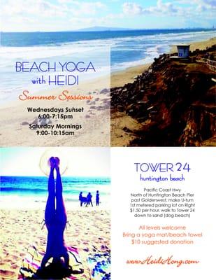 Beach Yoga with Heidi Flyer