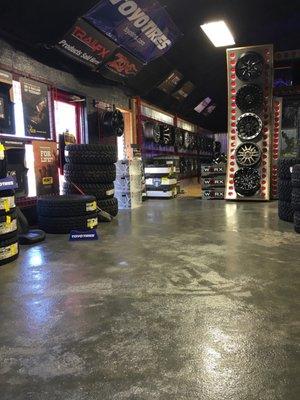 Tire and rim area