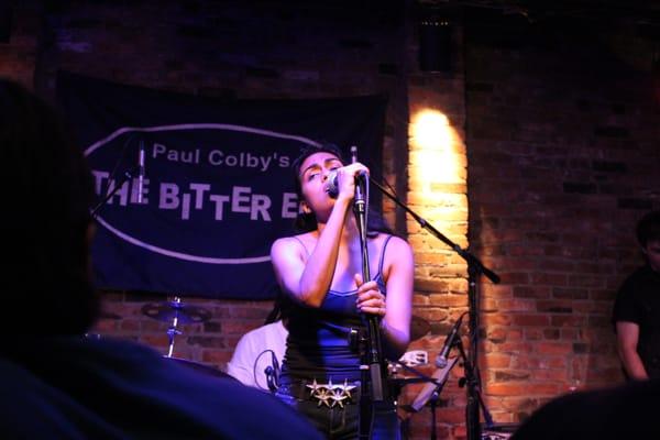 First-time ever on stage, singing her heart out and bringing the audience to tears!