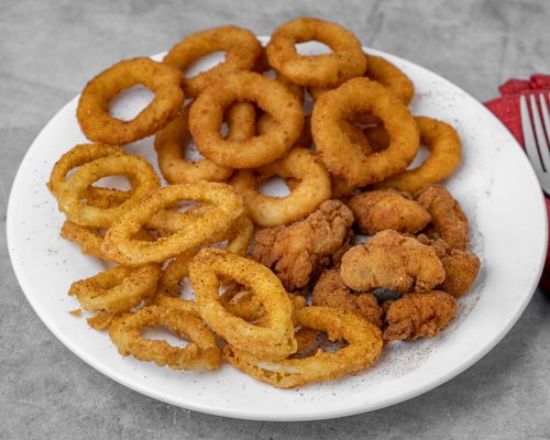 Oyster, calamari & onion rings