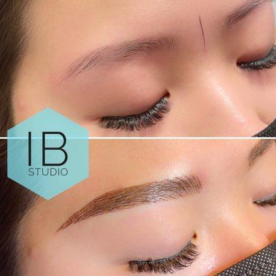 Microblading with shading