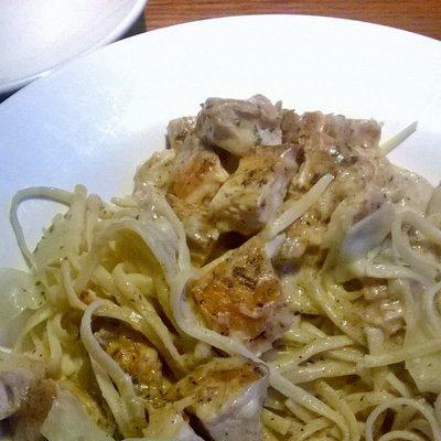 Cajun chicken linguine Alfredo