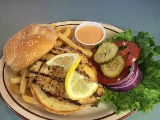 Lemon pepper chicken sandwich