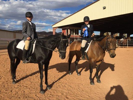 Halli & Claire showing Twinkie & Myles, CCEC show.