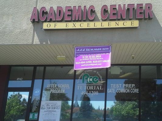 Academic Center of Excellence Store Front, Ardenwood Plaza Shopping Center, Fremont, CA.