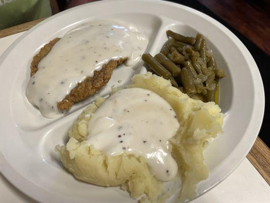 Lunch chicken fried steak